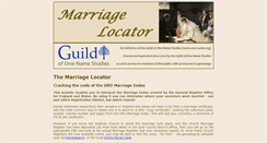 Desktop Screenshot of marriage-locator.co.uk